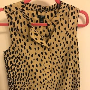 LIKE NEW J CREW LEOPARD SHELL TANK